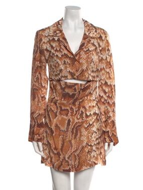 Nanushka Brown Snake-Print Dress
